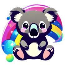 Koala Bear and Rainbow