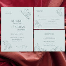 Elegant Floral  teal/turquoise Wedding Suite