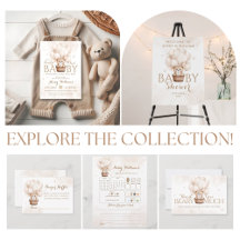 Teddy Bear Balloon Gender Neutral Baby Shower