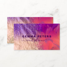Pink Purple Gold Foil Glitter Calligraphy Script