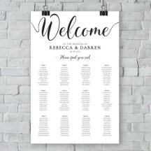 Black & White Seating Charts