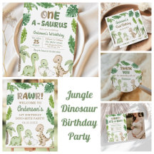 Jungle Dinosaurs Birthday Party