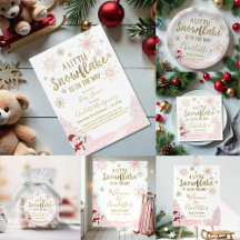 A little snowflake is on the way Pink Baby Shower