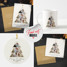 Modern Minimalist Christmas Tree Photo Collage