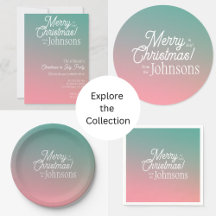 Christmas in July Pink Green Ombre Party