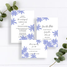 Periwinkle Blue Daisies Wedding