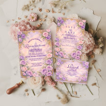 Lavender Rose Gold Garden Quinceañera