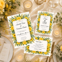 Elegant Yellow Floral Wedding