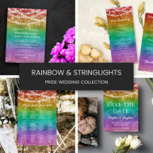 Rainbow Stringlights Wedding