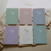 ANDREA Monogram Wedding Suite   Additional Colors