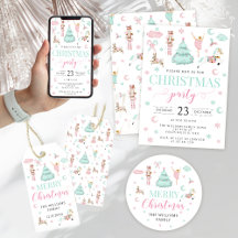Pink pastel nutcracker Christmas party