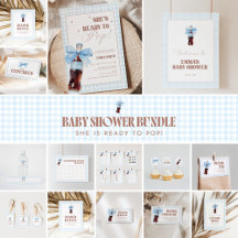 Blue She Is Ready to Pop Soda Pop Baby Shower