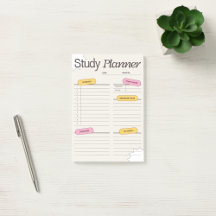 Minimalist Study Planner Timetable Design
