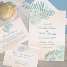 Sand and Palms Watercolor Beach Wedding