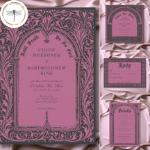 Gothic Black Burgundy Medieval Until Death Wedding