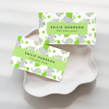 Elephant Pattern Business Cards Collection