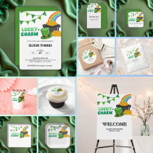 Lucky Charm Shamrock St. Patrick's Day Baby Shower