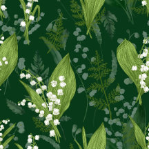 Lily of Valley with Ferns    Dark Green
