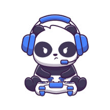 Blue and White Illustrated Panda Gaming Collection