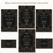 Royal Gold Black Great Gatsby Collection