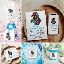 Video Game Dinosaur Gaming Birthday Party 