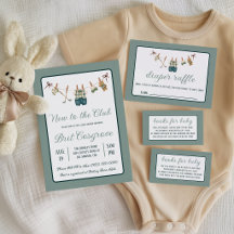 Golf Clothesline, New to the Club Baby Shower