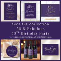 Elegant 50 & Fabulous Purple 50th Birthday Party