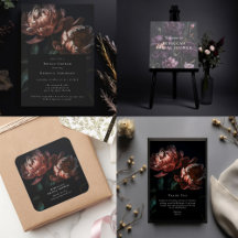 Dark & Romantic Floral Bridal Shower