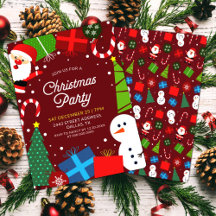 Cute Christmas Santa Claus & Snowman Collection