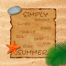 Parchment on Sand Background