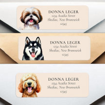 Beautiful Dogs Return Address Labels
