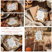 Whimsical Fall Floral Little Cutie Pie Baby Shower