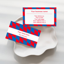 Blue and Red Bavaria Red Business Card Collection