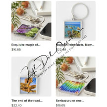 Keychains with travel photos