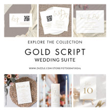 Minimalist Gold Script Wedding Suite