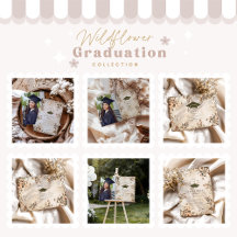 Rustic Vintage Wildflower Bloom Graduation