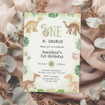 One-a-Saurus Dinosaur 1st Birthday Party