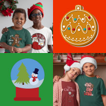 Cute Kids Christmas Shirts, Ornaments, & Postcards