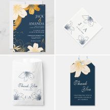 Wedding Collection Elegant Expressions Blue Floral