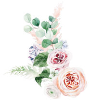 Spring peonies and hydrangea