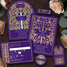 Medieval Sword Wedding Collection-Purple