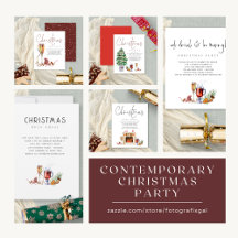 Contemporary Christmas Party and Supplies