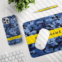 Navy Blue Camouflage Yellow Collection