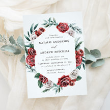 Watercolor Red Roses