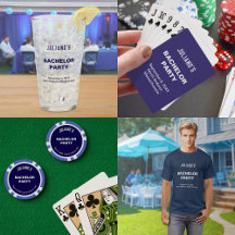 Dark Blue Bachelor Party