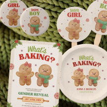 What's baking? Gingerbread Christmas Gender Reveal