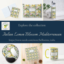 Italian Lemon Blossom Mediterranean Watercolor