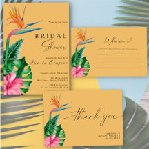 Tropical Flowers Bridal Shower
