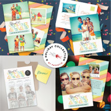 CHEERS TO 2025 CITRUS STRIPES   NEW YEAR CARDS