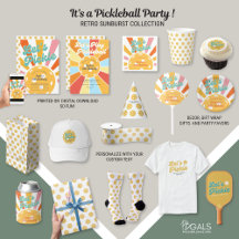 Pickleball Party Collection: Retro Sunburst